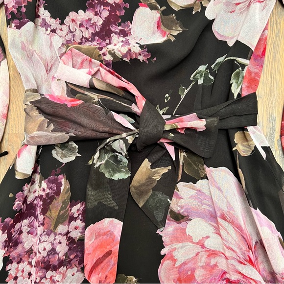 Rickie Freeman for Teri Jon Floral Print Georgette Dress - Picture 13 of 14